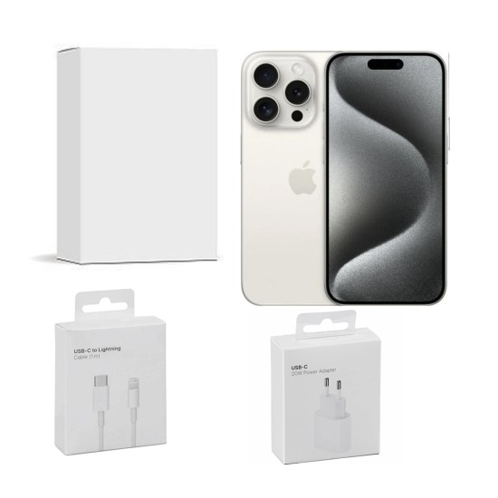 Apple iPhone 15 Pro 128GB Recondicionado Grau A+ 6,1" Titânio Branco